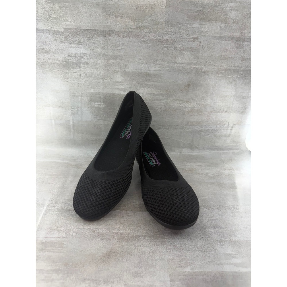 Skechers Microburst 2.0 Be Nice Black Knit Slip On Flats 158198 Women Sz 8.5